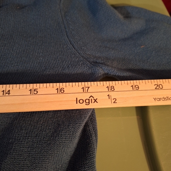 Merona Teal Double-Breasted Pea Coat - Picture 6 of 7